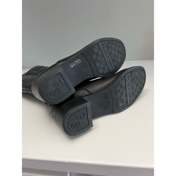 Franco Sarto Wide Calf Knee High Black Boot - Picture 5 of 8